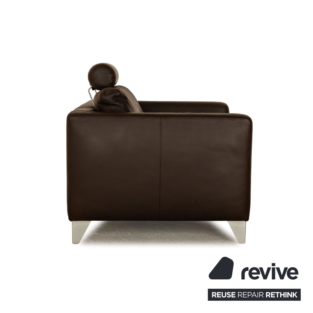 Machalke Loveseat Leder Sessel Braun Vintage