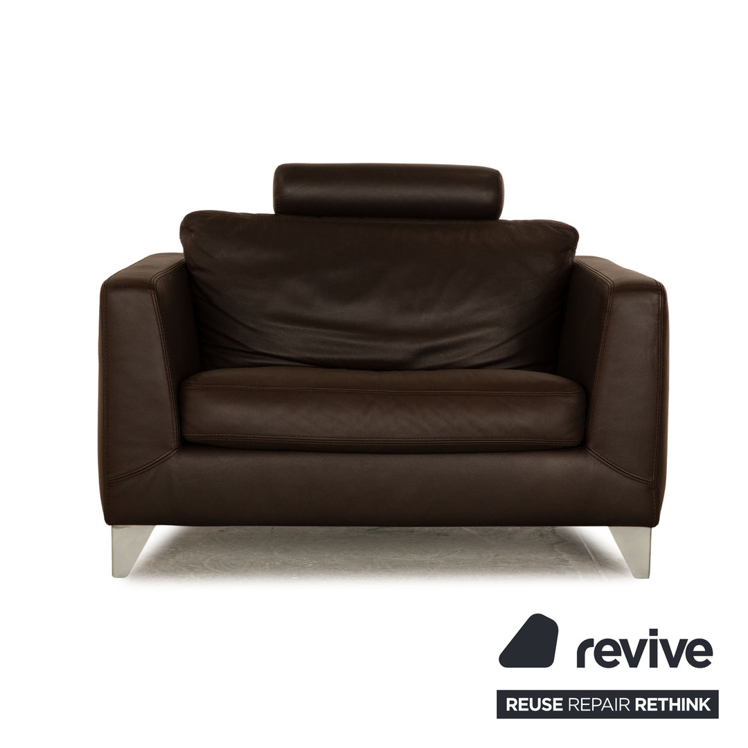 Machalke Loveseat Leder Sessel Braun Vintage