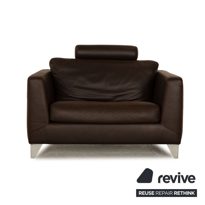 Machalke Loveseat Leder Sessel Braun Vintage