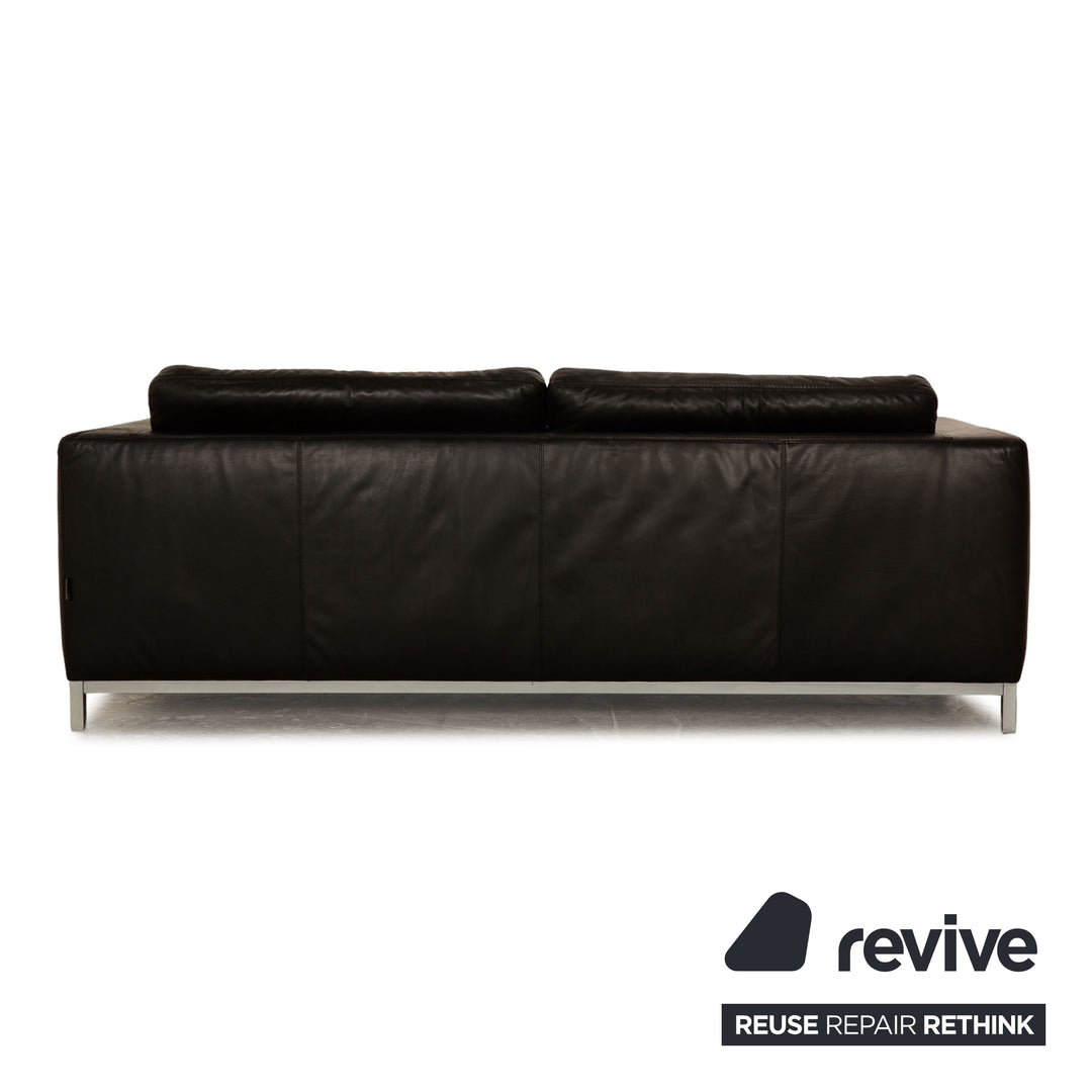 Machalke Manolito ensemble canapé en cuir anthracite fauteuil trois places
