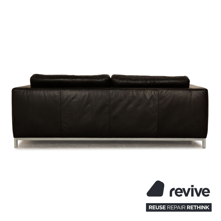 Machalke Manolito ensemble canapé en cuir anthracite fauteuil trois places