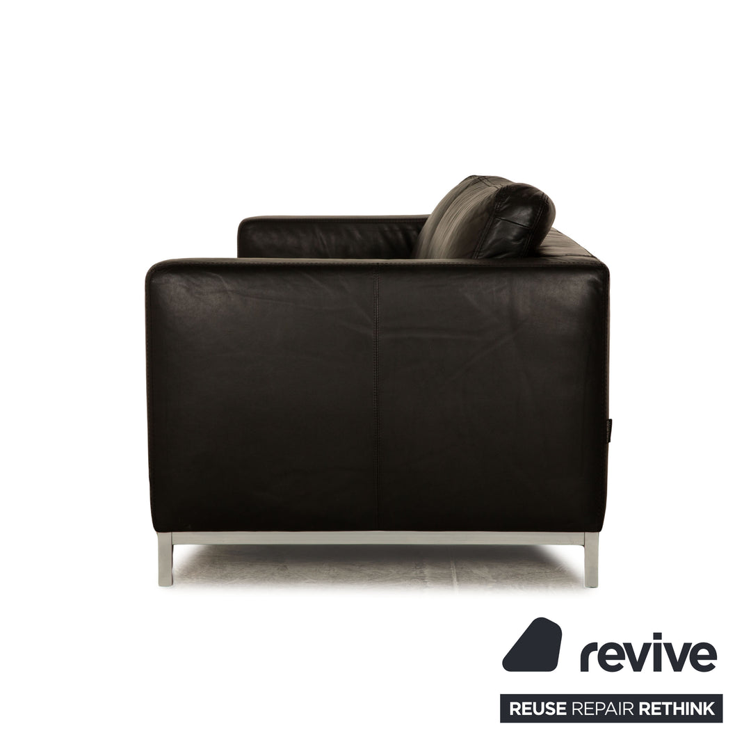 Machalke Manolito ensemble canapé en cuir anthracite fauteuil trois places