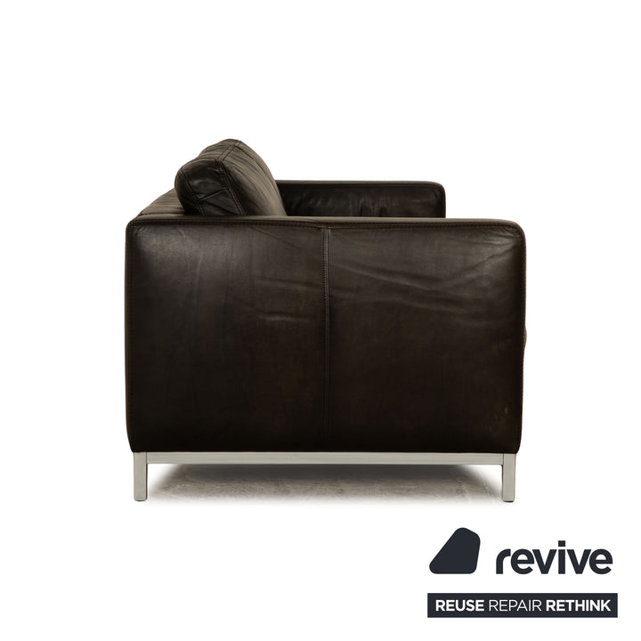 Machalke Manolito ensemble canapé en cuir anthracite fauteuil trois places