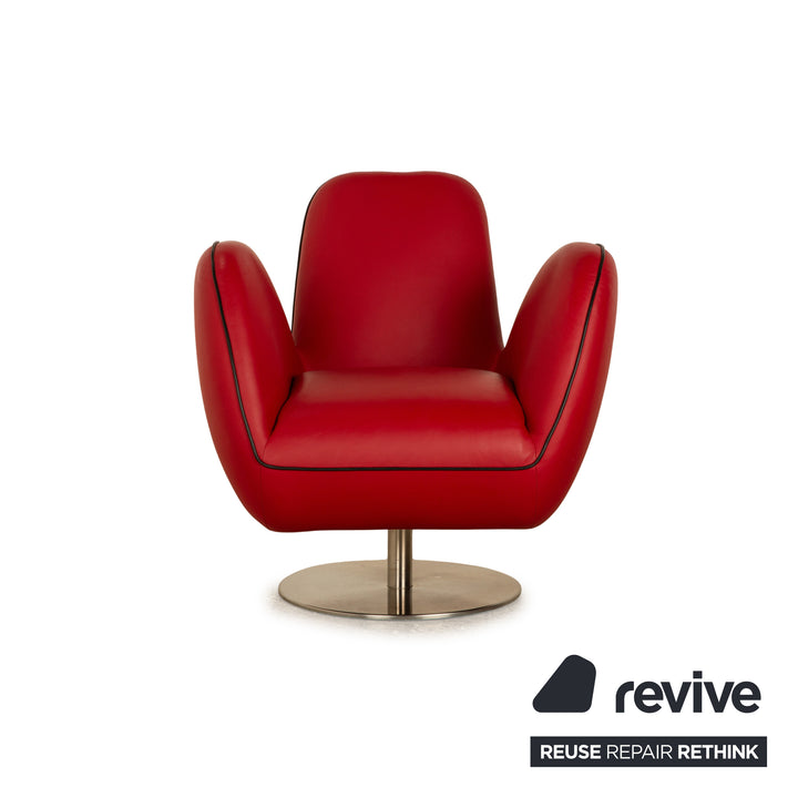 Machalke Pinto Leather Armchair Red