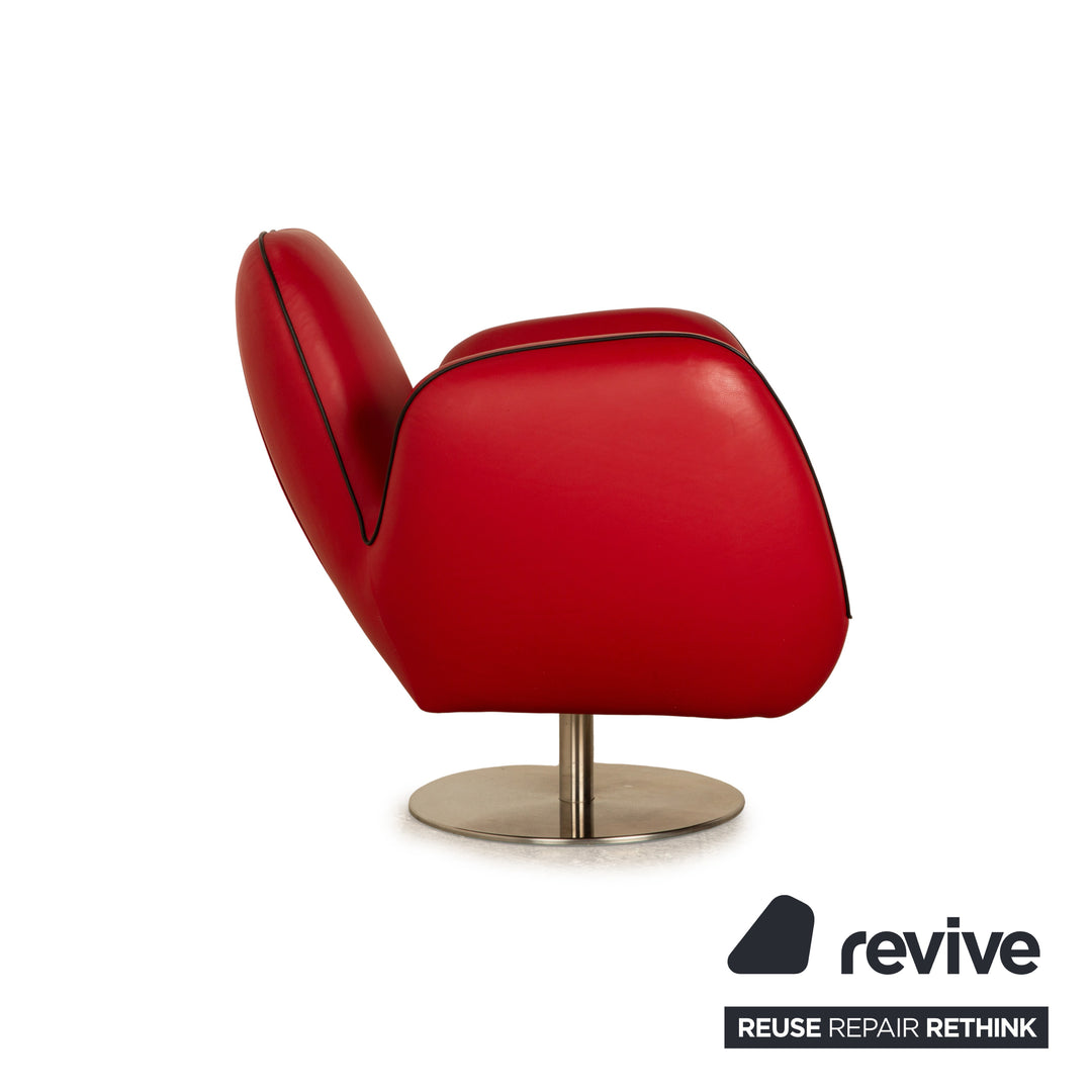 Machalke Pinto Leather Armchair Red