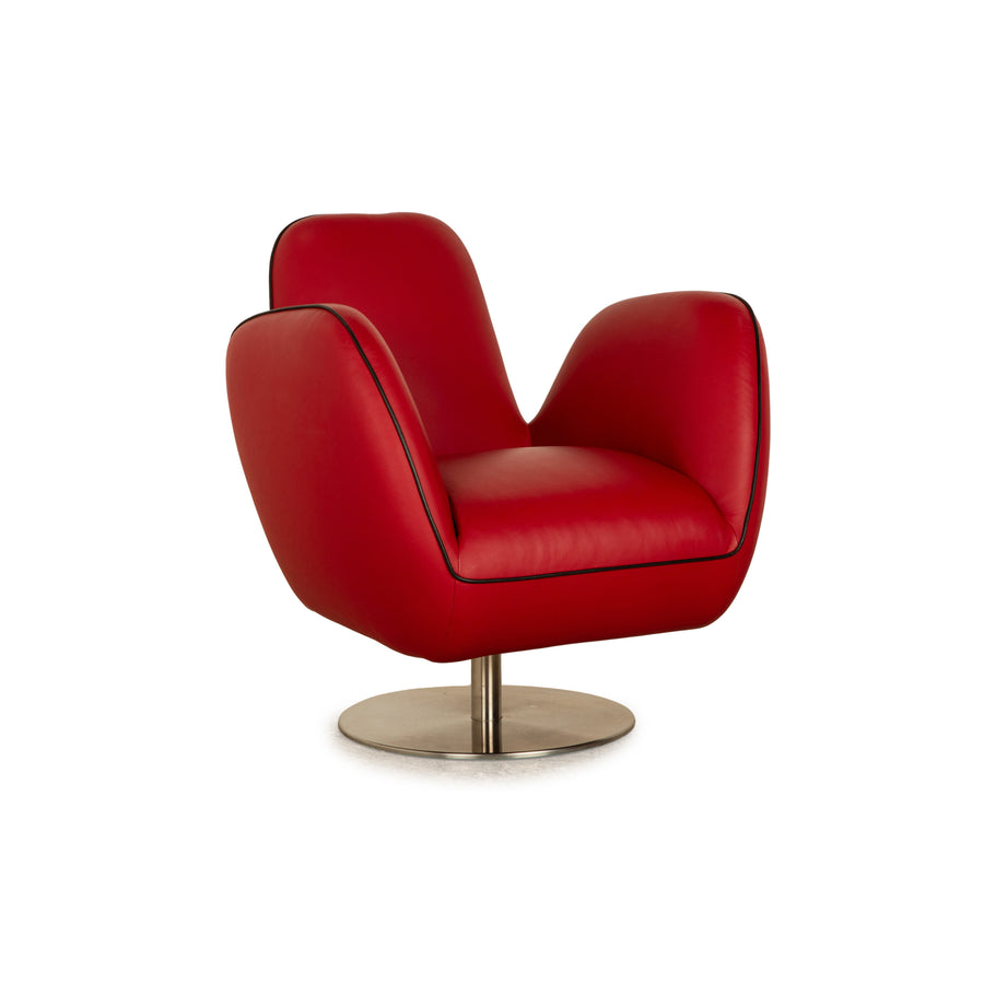 Machalke Pinto Leather Armchair Red