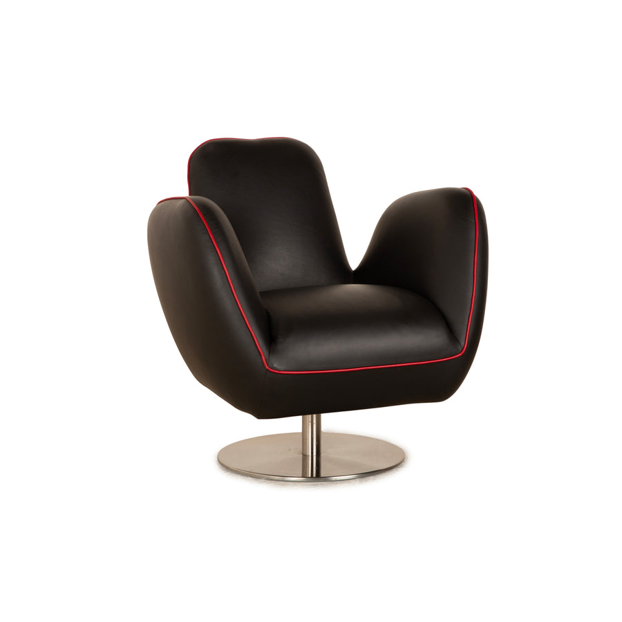 Machalke Pinto Leather Armchair Black