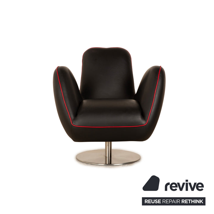 Machalke Pinto Leather Armchair Black