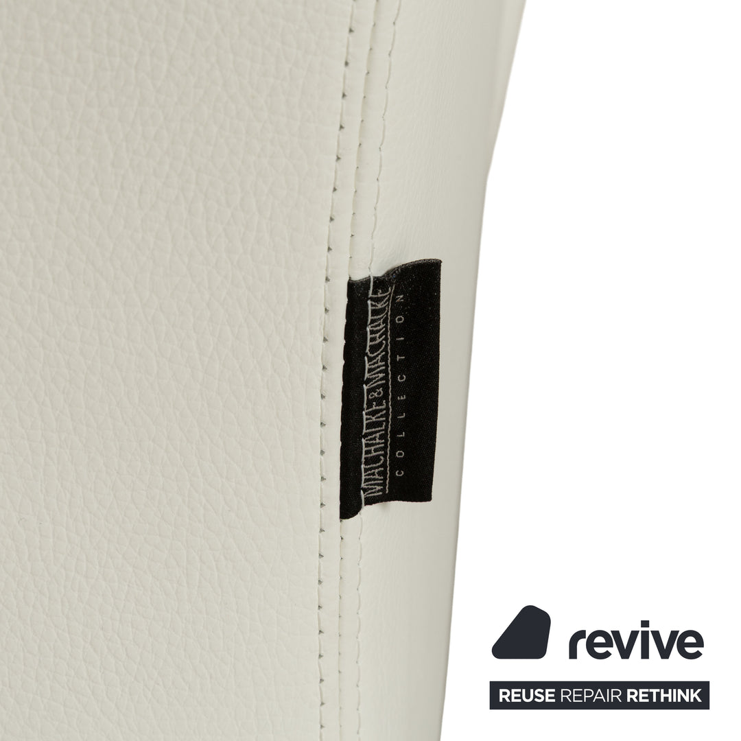 Fauteuil en cuir Machalke Ritz, canapé crème