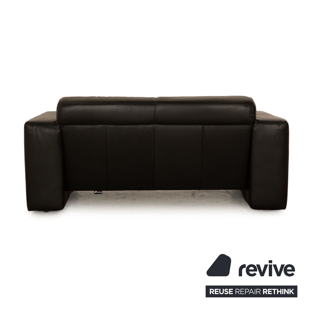 Machalke Saporro Leder Zweisitzer Schwarz Sofa Couch