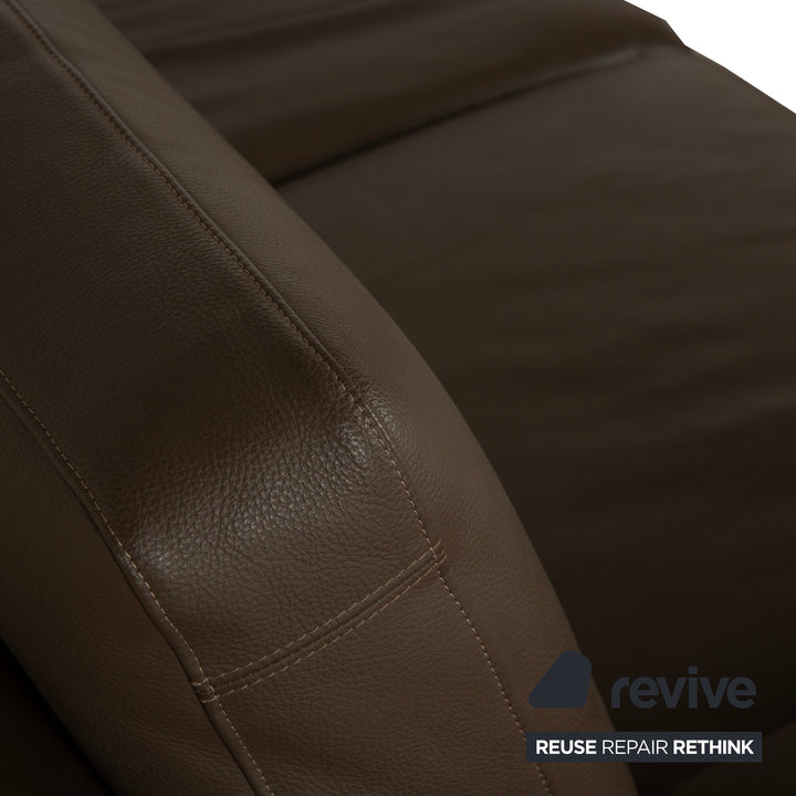 Machalke System Plus Leather Corner Sofa Brown Sofa Couch