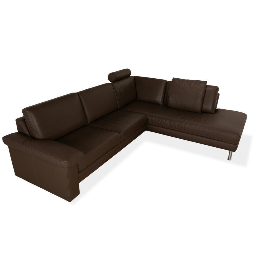 Machalke System Plus Canapé d'angle en cuir Marron Canapé