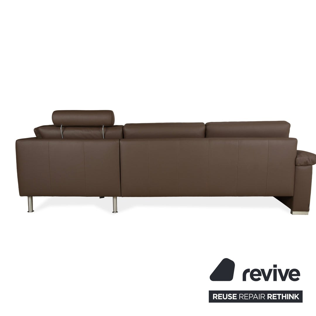 Machalke System Plus Canapé d'angle en cuir Marron Canapé