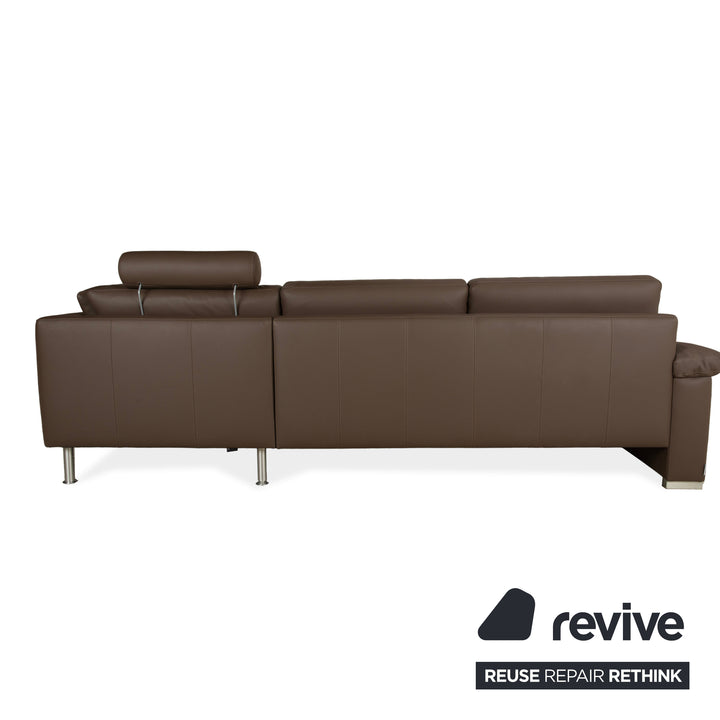 Machalke System Plus Canapé d'angle en cuir Marron Canapé