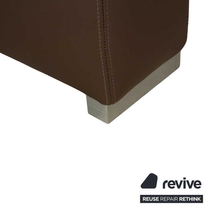 Machalke System Plus Canapé d'angle en cuir Marron Canapé