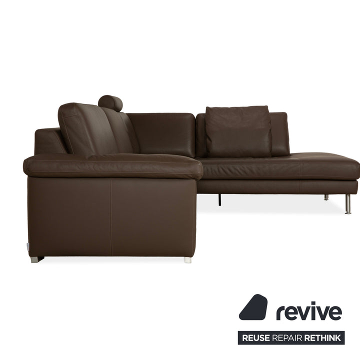 Machalke System Plus Canapé d'angle en cuir Marron Canapé