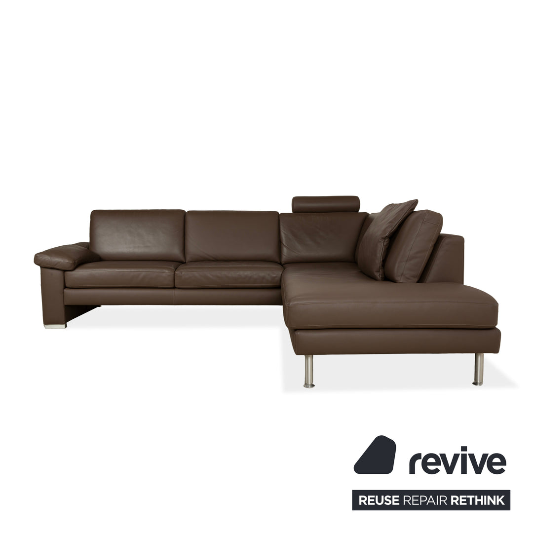 Machalke System Plus Canapé d'angle en cuir Marron Canapé