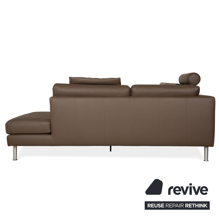 Machalke System Plus Canapé d'angle en cuir Marron Canapé