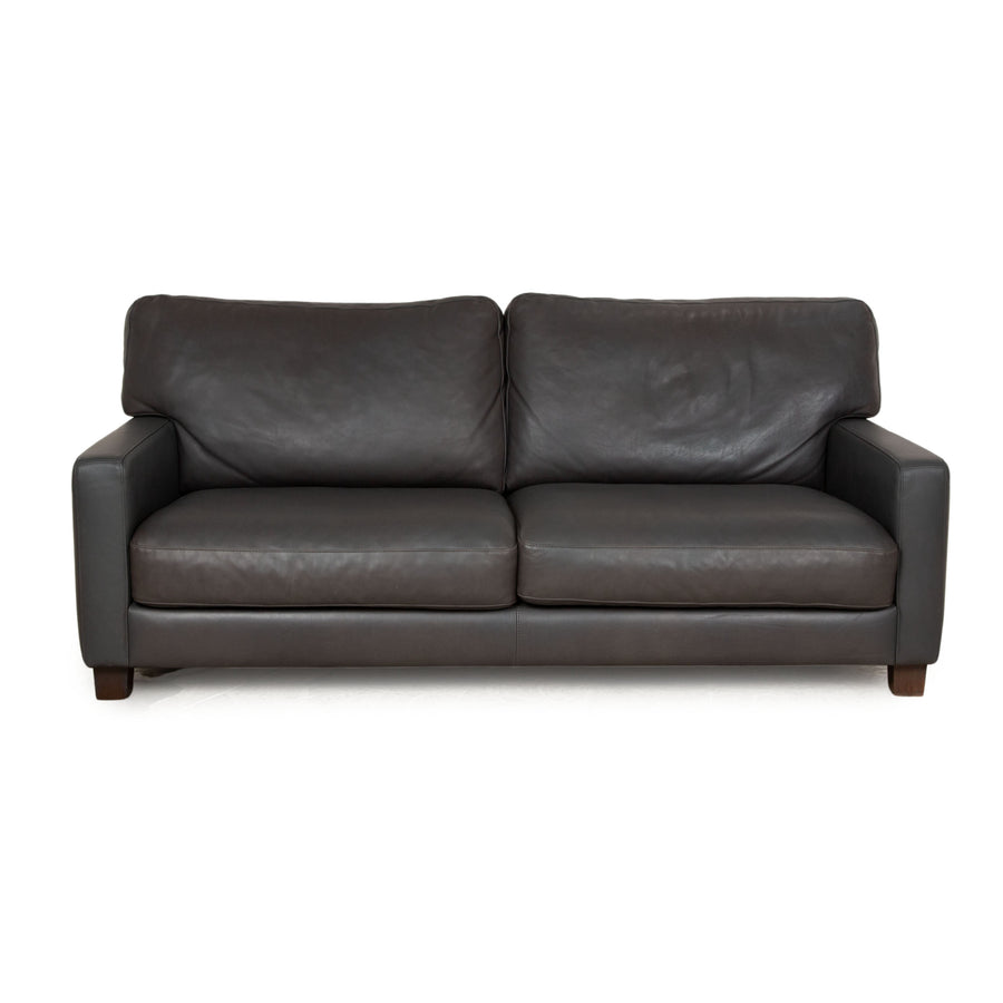 Machalke System Plus Leder Zweisitzer Grau Sofa Couch