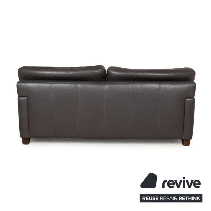 Machalke System Plus Leder Zweisitzer Grau Sofa Couch