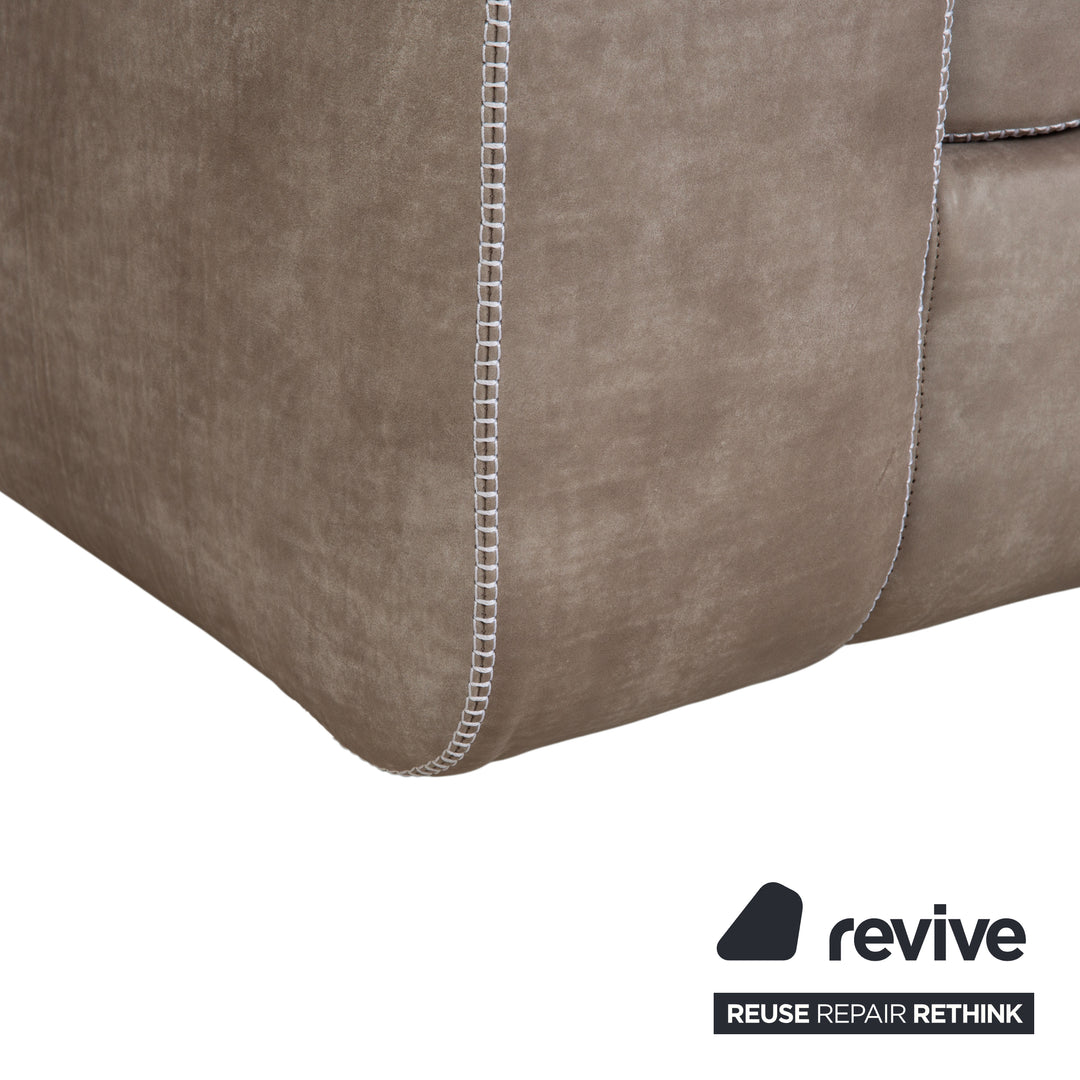 Machalke Valentino Leder 2x Sessel Grau