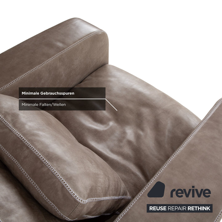 Machalke Valentino Leather Aniline Leather Armchair Grey