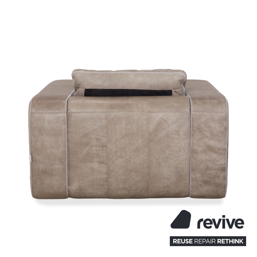 Machalke Valentino Leder 2x Sessel Grau