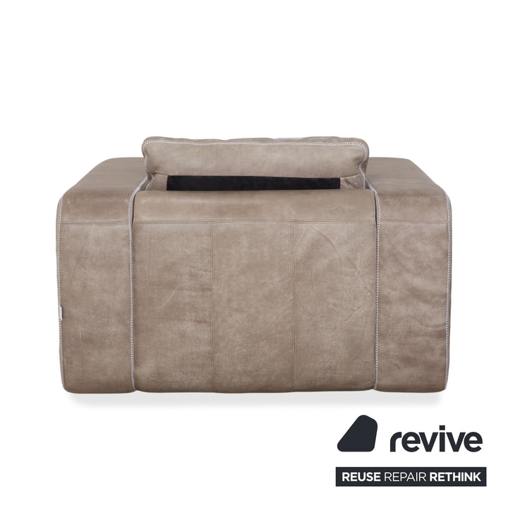 Machalke Valentino Leder 2x Sessel Grau