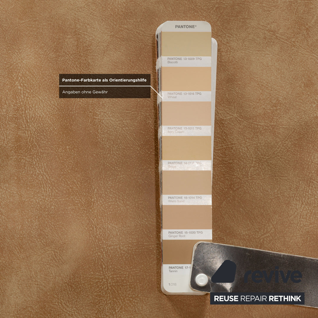 Machalke Valentino Leder Dreisitzer Braun Beige Sofa Couch