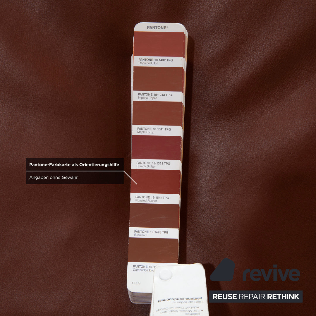 Machalke Valentino Leather Corner Sofa Brown Cognac Sofa Couch