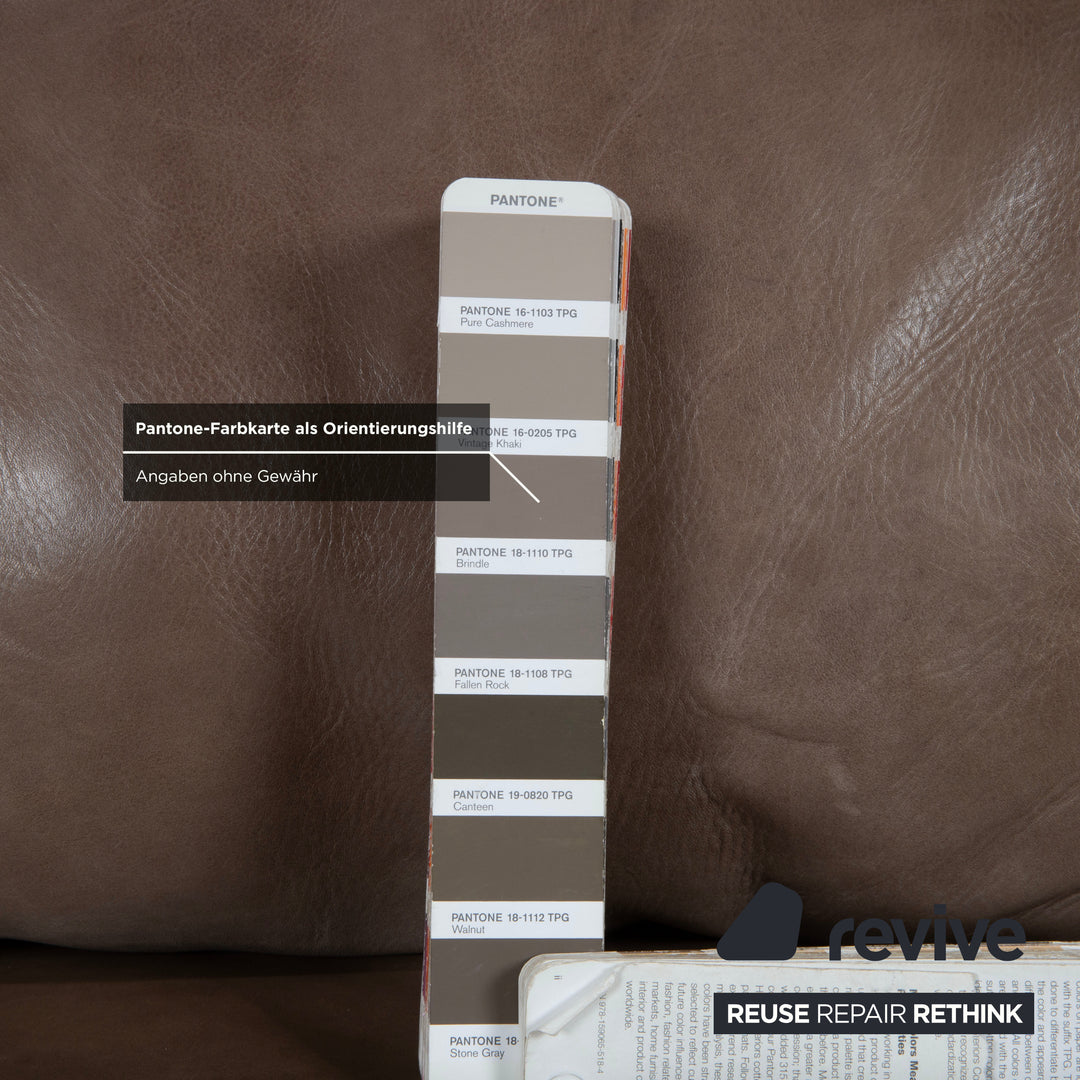 Machalke Valentino Leder Ecksofa Braun Taupe Sofa Couch