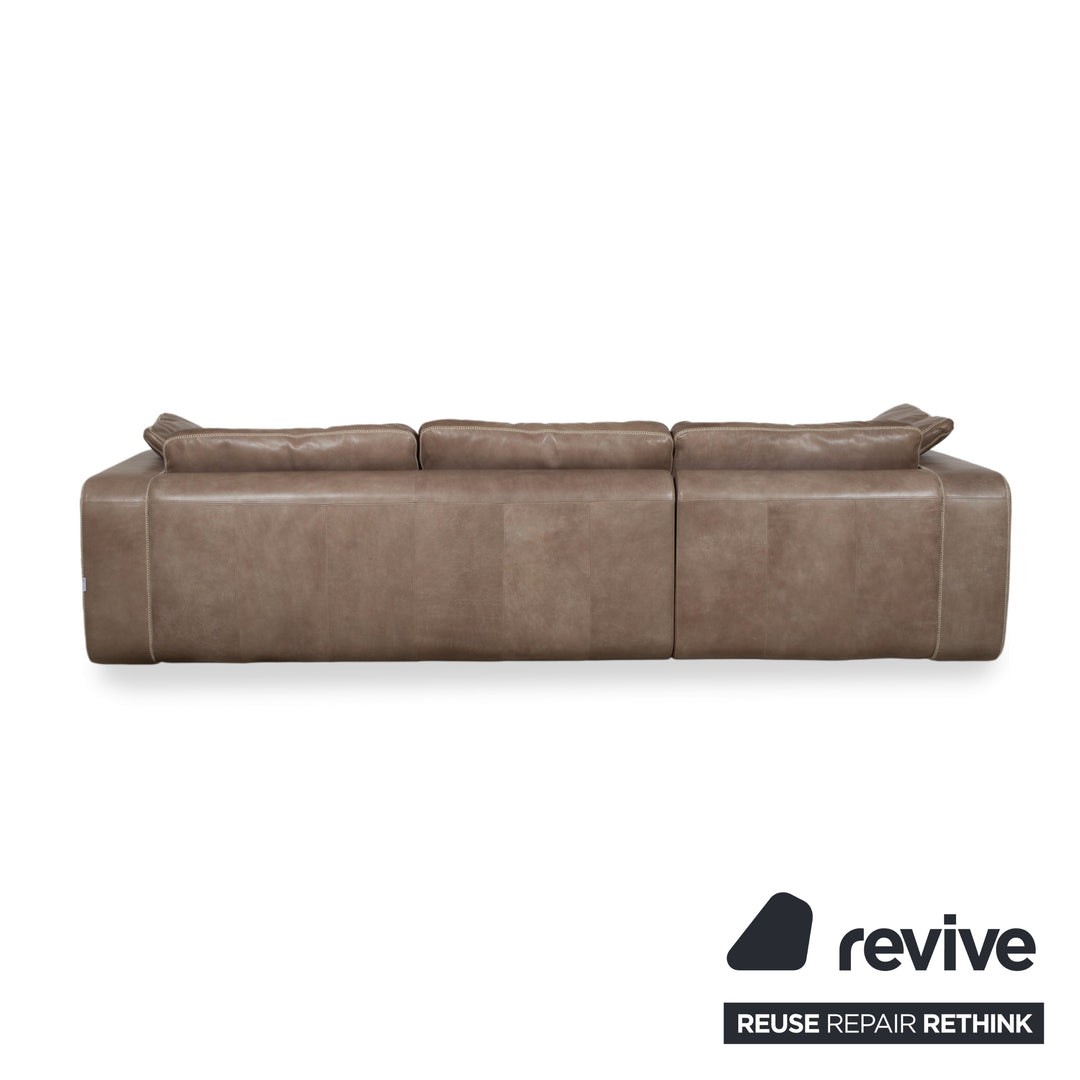 Machalke Valentino Leder Ecksofa Braun Taupe Sofa Couch