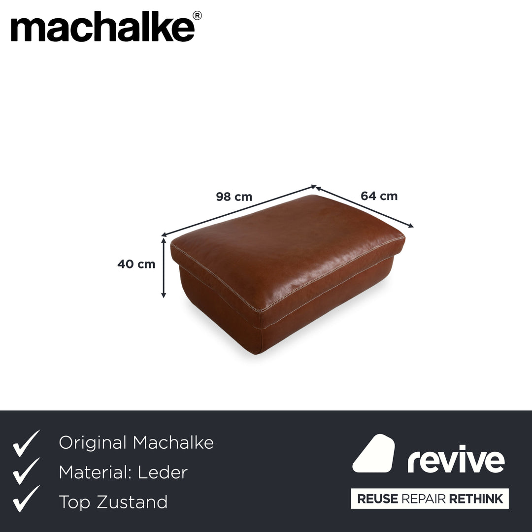 Machalke Valentino Leder Hocker Braun Cognac