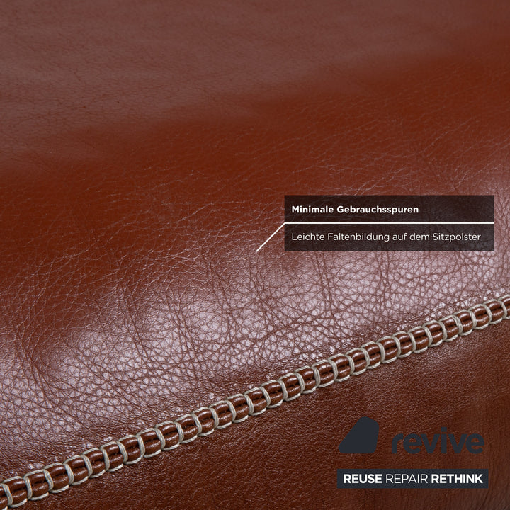 Machalke Valentino Leder Hocker Braun Cognac Kastanie