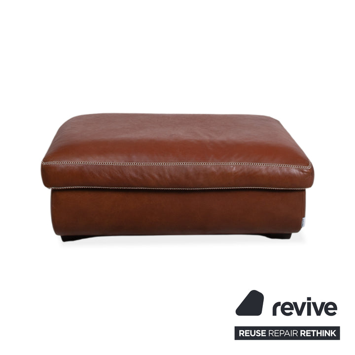 Machalke Valentino Leder Hocker Braun Cognac Kastanie