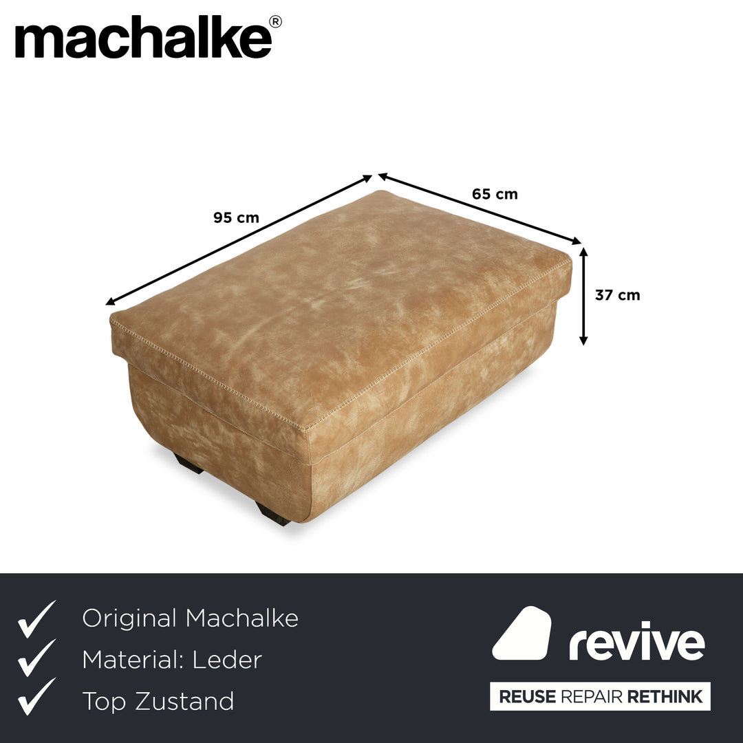Machalke Valentino Leder Hocker Braun Beige