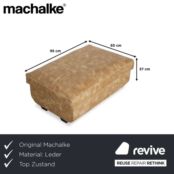 Machalke Valentino Leder Hocker Braun Beige