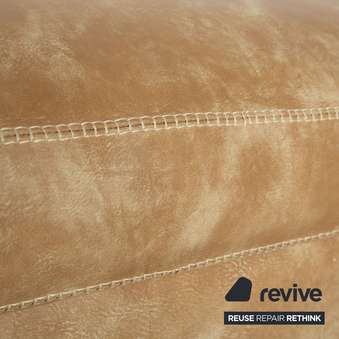 Machalke Valentino Leder Hocker Braun Beige