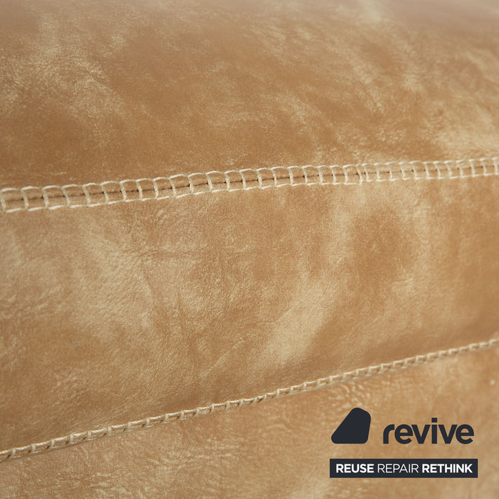 Machalke Valentino Leder Hocker Braun Beige