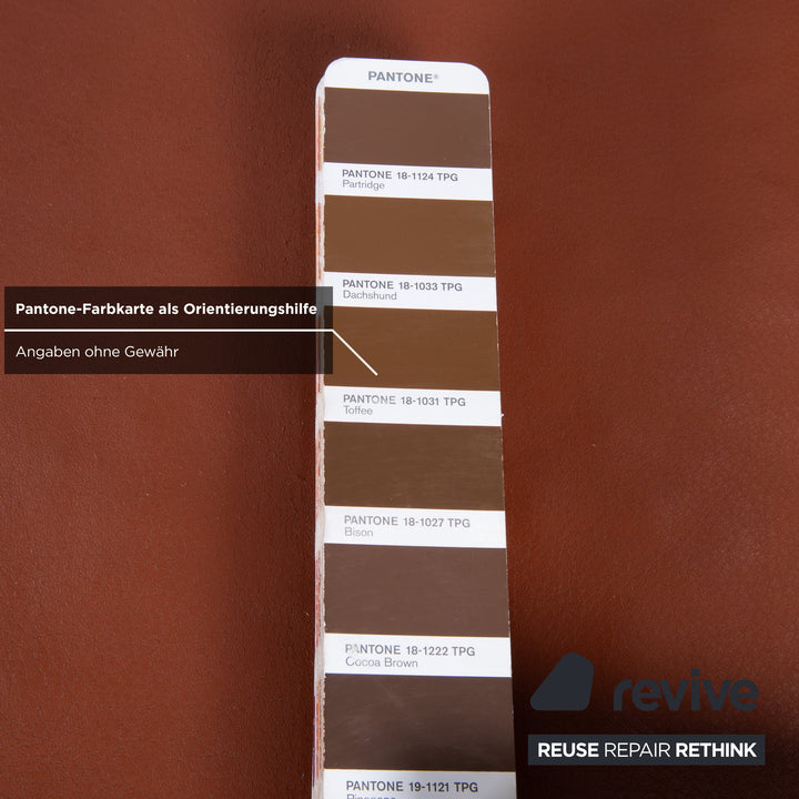 Machalke Valentino Leder Hocker Braun Cognac Kastanie
