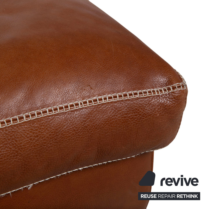 Machalke Valentino Leder Hocker Braun Cognac