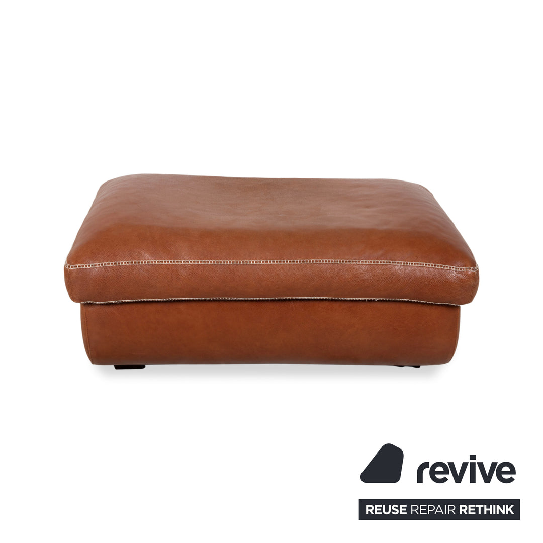 Machalke Valentino Leder Hocker Braun Cognac