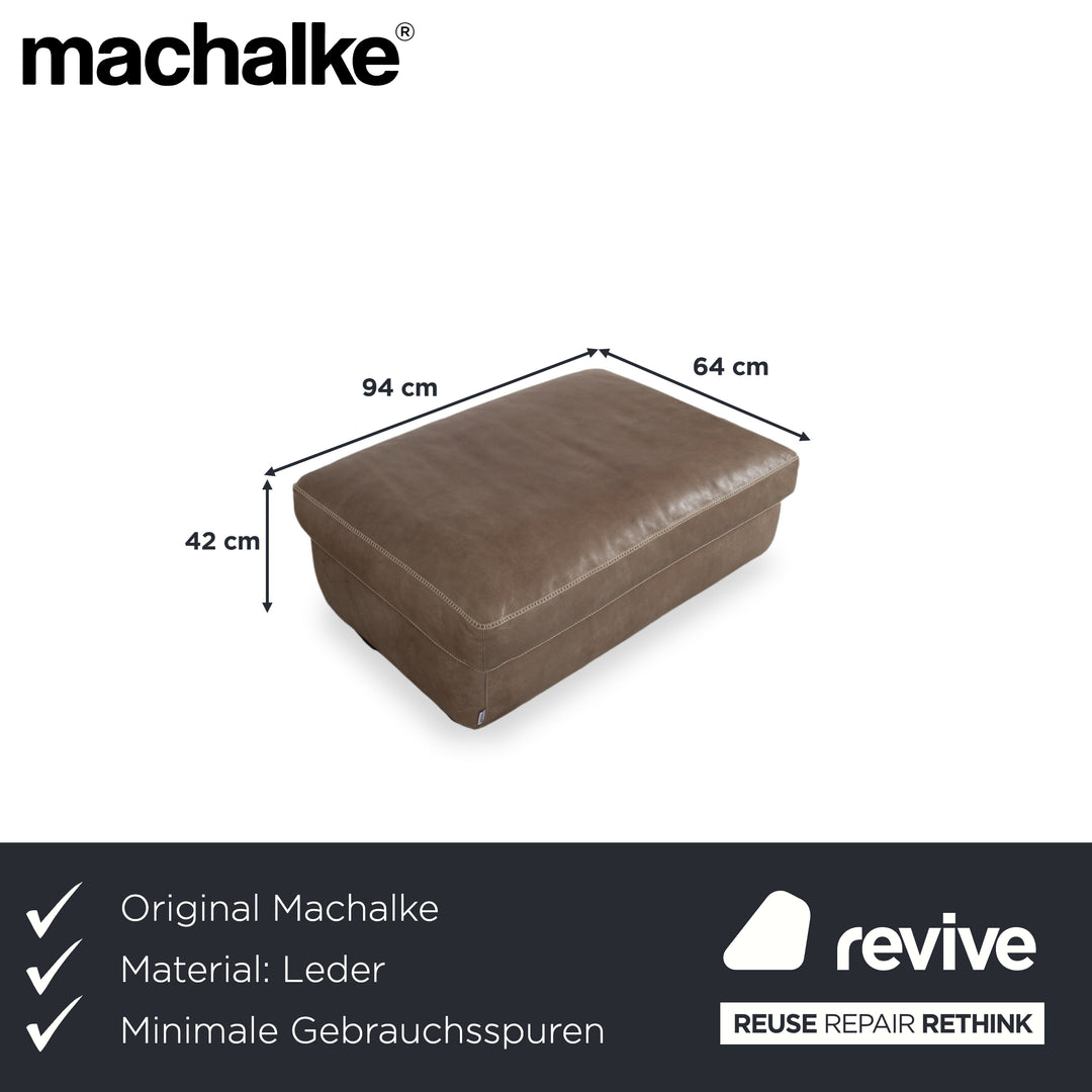 Machalke Valentino Leder Hocker Grau Braun Taupe