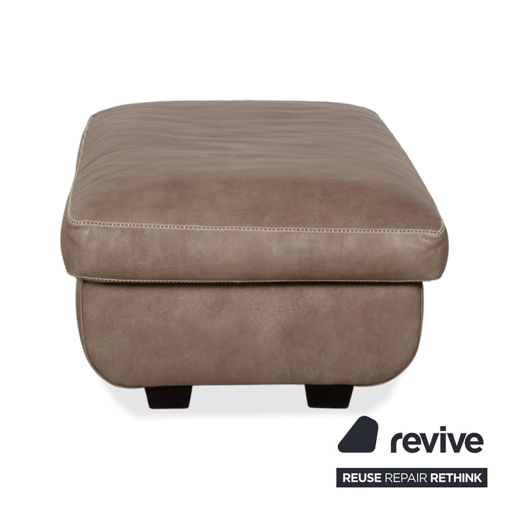 Machalke Valentino Leder Hocker Grau Braun Taupe