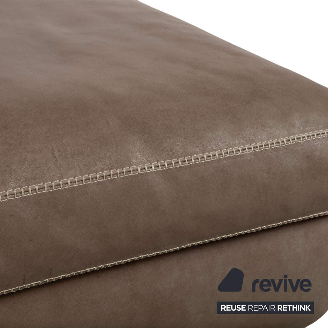 Machalke Valentino Leder Hocker Grau Braun Taupe
