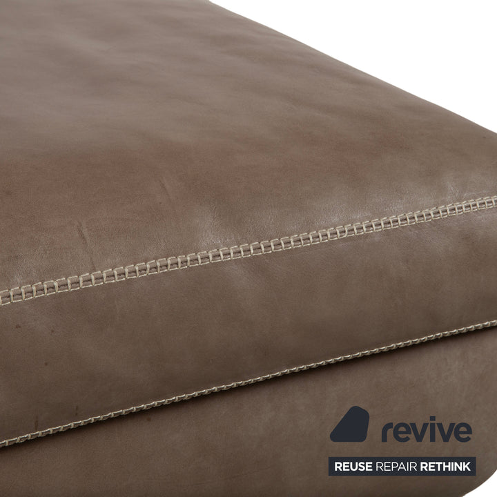 Machalke Valentino Leder Hocker Grau Braun Taupe