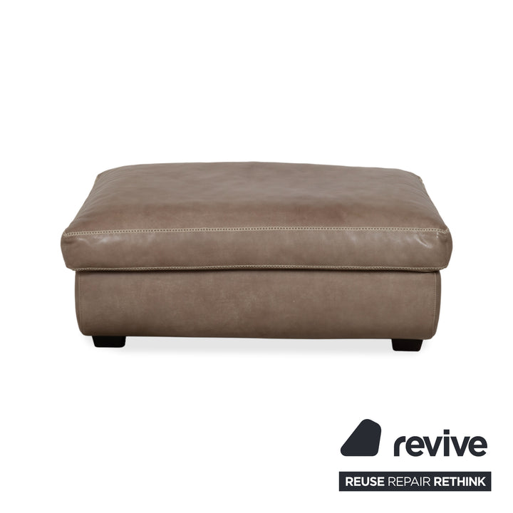 Machalke Valentino Leder Hocker Grau Braun Taupe