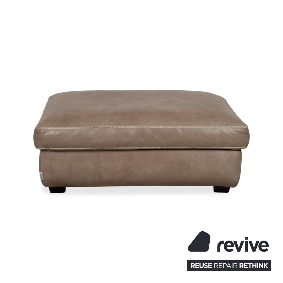 Machalke Valentino Leder Hocker Grau Braun Taupe