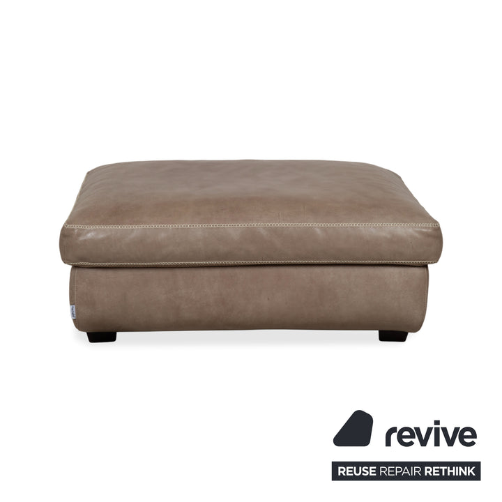 Machalke Valentino Leder Hocker Grau Braun Taupe