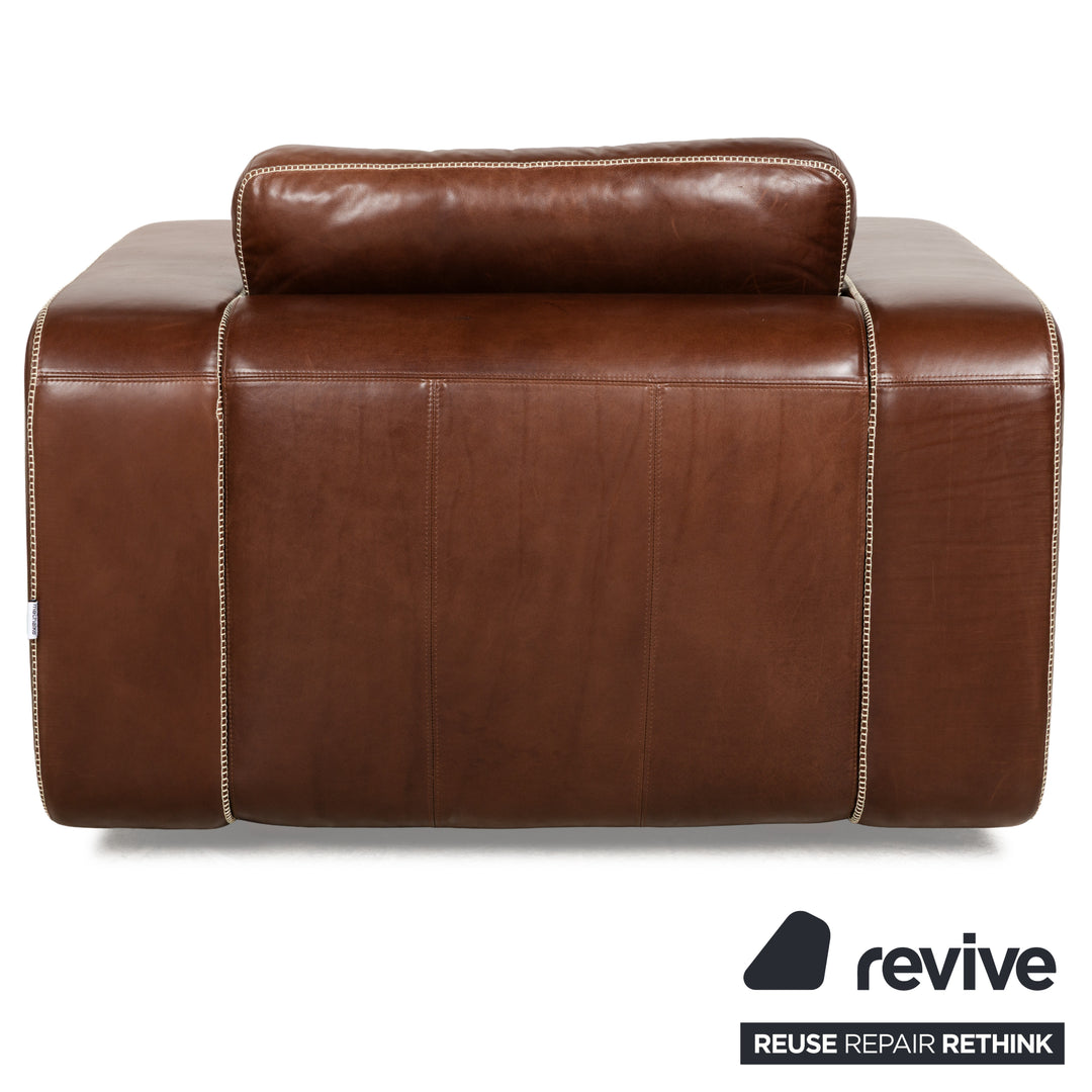 Machalke Valentino Leather Armchair Brown